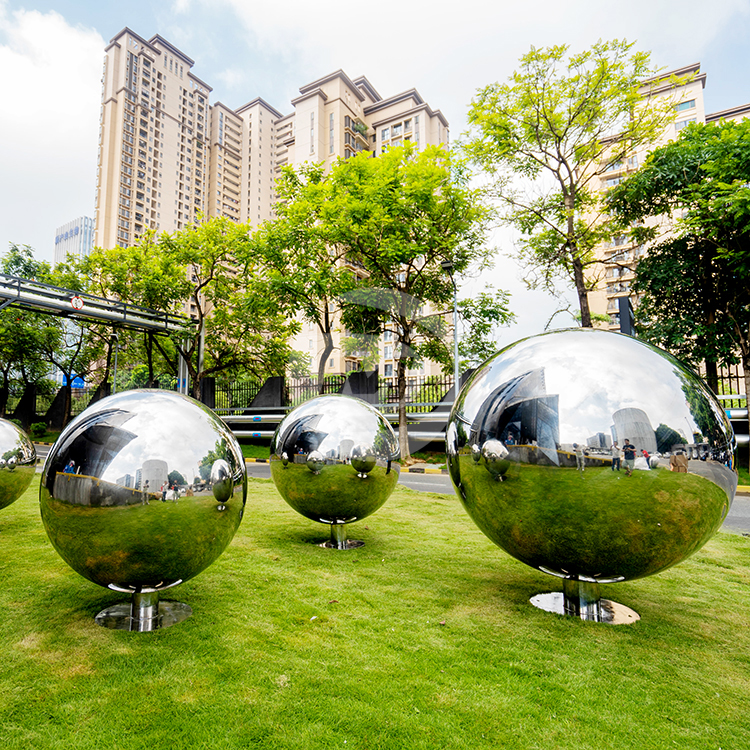 Metal sphere sculptures