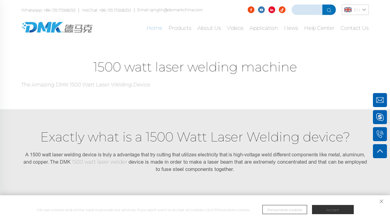 1500 watt laser welding machine Manufacturer & Supplier in China