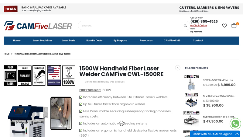 1500W Handheld Fiber Laser Welder CAMFive CWL