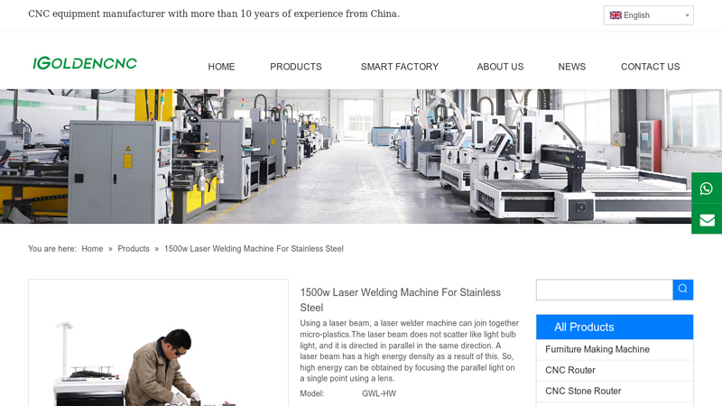 1500w Laser Welding Machine For Stainless Steel