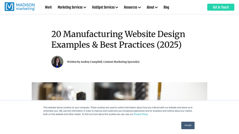 20 Manufacturing Website Design Examples & Best Practices (2025)