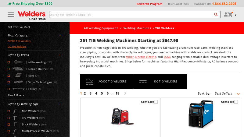 261 TIG Welding Machines for sale from $647.90
