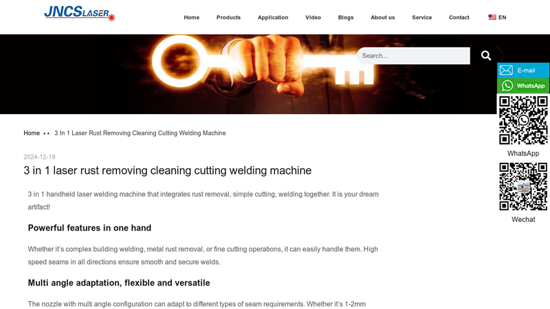 3 in 1 laser rust removing cleaning cutting welding machine