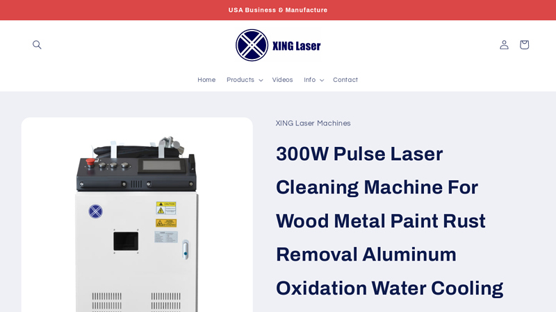 300W Pulse Laser Cleaning Machine For Wood Metal Paint Rust ...