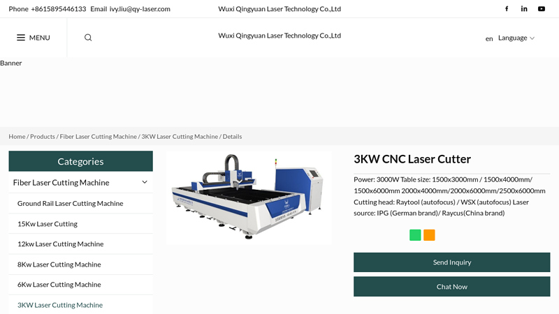 3KW CNC Laser Cutter Suppliers & Manufacturers China