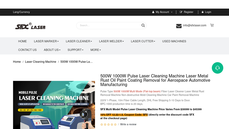 500W 1000W Pulse Laser Cleaning Machine Laser Metal Rust Oil ...