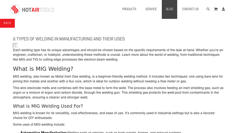 6 Types of Welding in Manufacturing and Their Uses