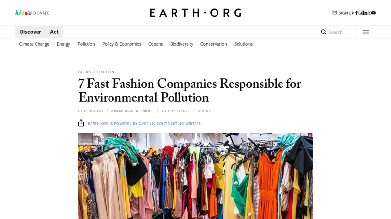 7 Fast Fashion Companies Responsible for Environmental Pollution