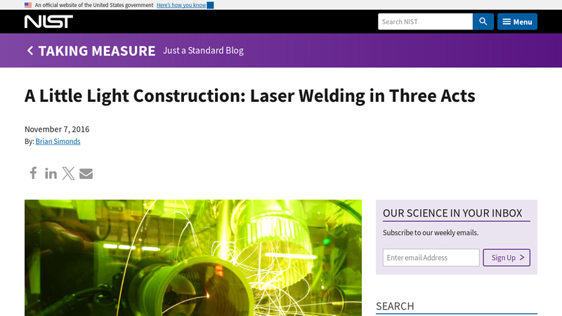 A Little Light Construction: Laser Welding in Three Acts