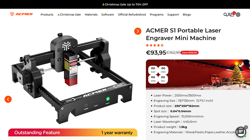 ACMER S1 Portable Laser Engraver Mini Machine