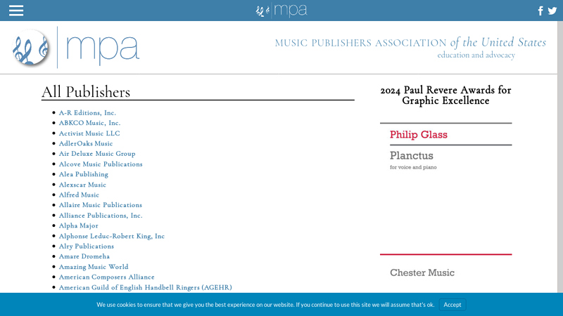 All Publishers • Music Publishers Association of the United States