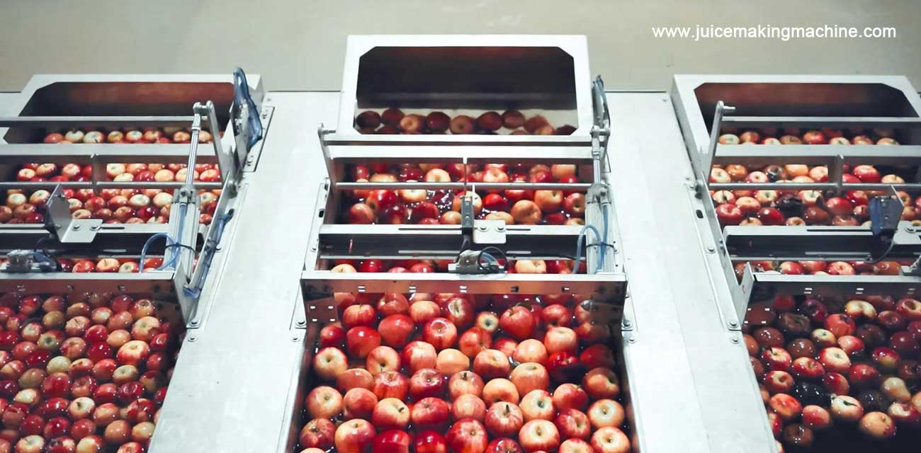 Illustrative example of apple sorting machine from Google Search