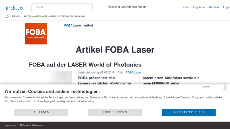 Artikel FOBA Laser