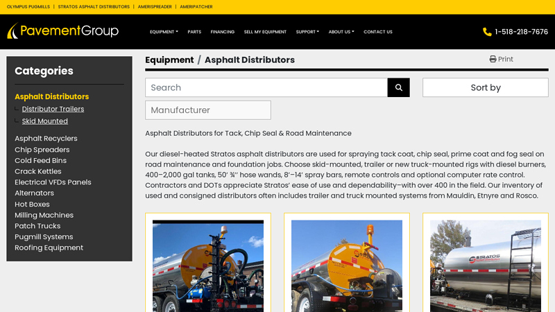 Asphalt Distributors for sale at Pavement Technologies Internationa...