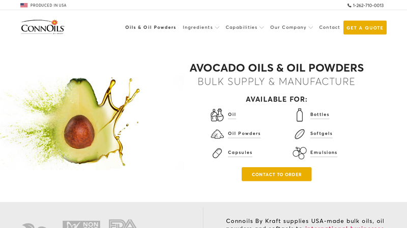 Avocado oils & oil powders bulk supply & manufacture ...