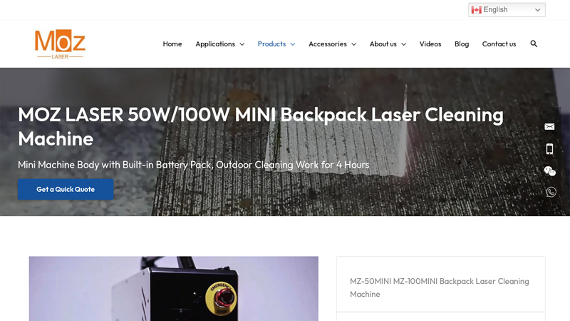 Backpack Laser Cleaning Machine