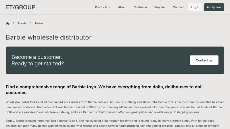 Barbie wholesale distributor