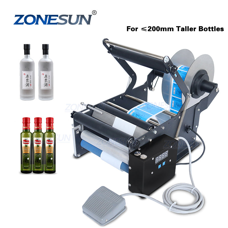 Illustrative example of bottle labeling equipment from Google Search