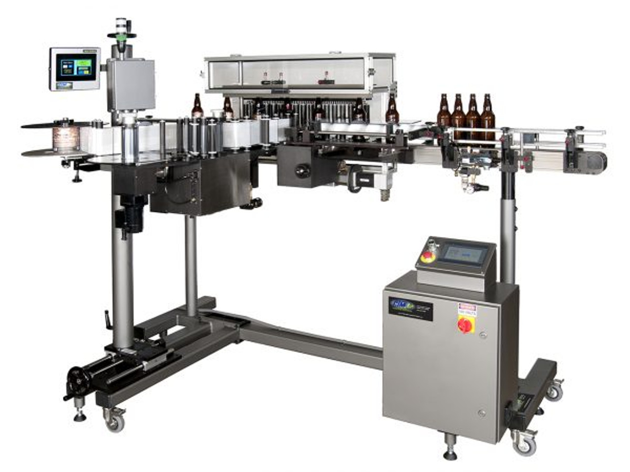 Illustrative example of bottle labeling equipment from Google Search