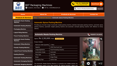 Automatic Spices Packing Machine