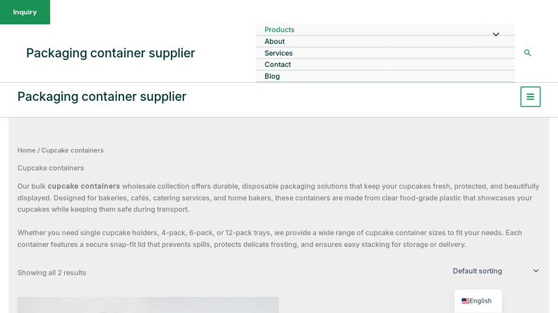 Bulk Cupcake containers wholesale, disposable cupcake containers