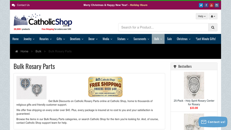 Bulk Discounts on Catholic Rosary Parts