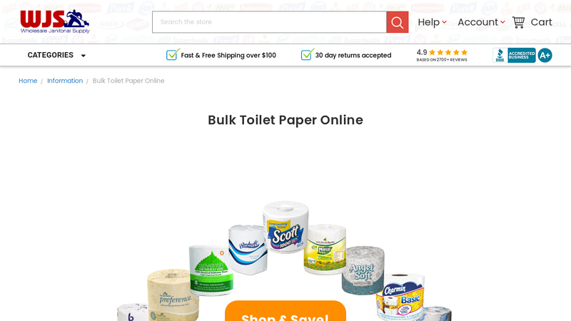 Bulk Toilet Paper Online