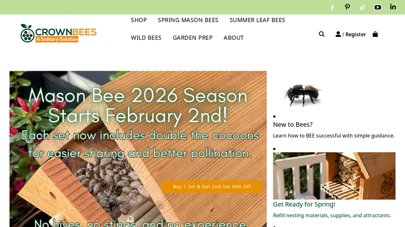 Buy Mason & Leaf Bees, Bee Houses & Kits