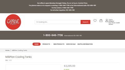 MilkPlan Cooling Tanks - Caprine Supply