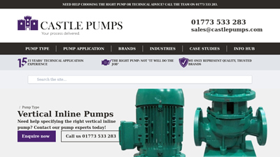 Vertical Inline Pumps & Vertical Centrifugal Pumps - Castle Pumps