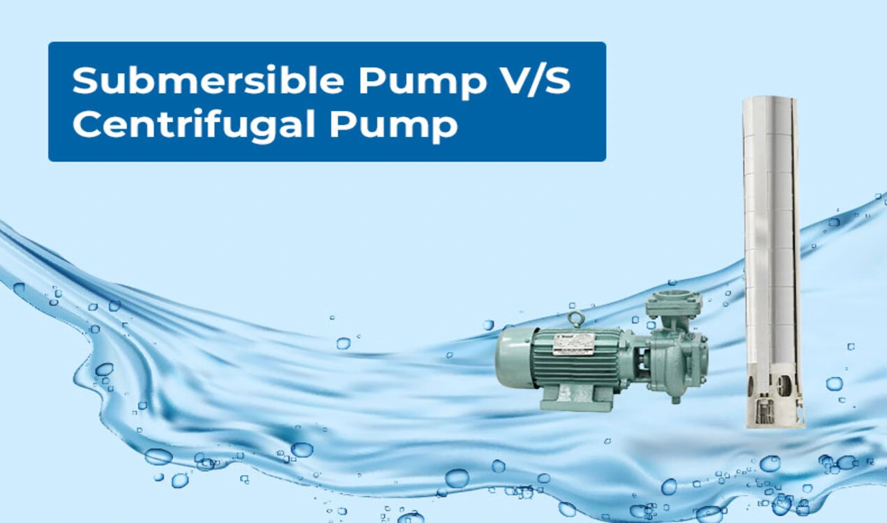 Illustrative example of centrifugal pump and submersible pump from Google Search