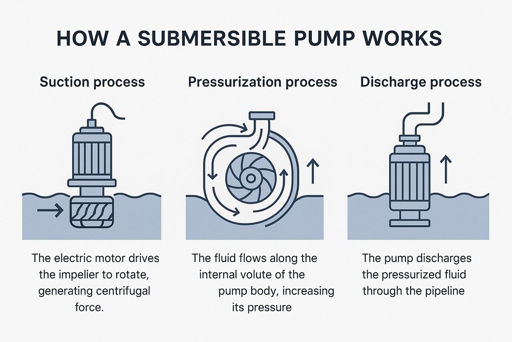 Illustrative example of centrifugal pump and submersible pump from Google Search