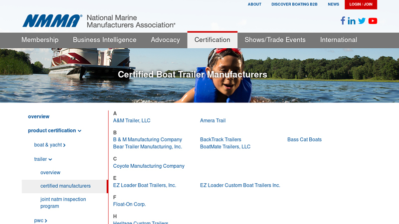 Certified Boat Trailer Manufacturers
