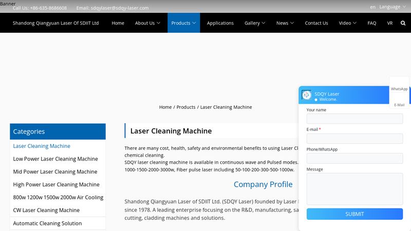 China Laser Cleaning Suppliers, Manufacturers, Factory