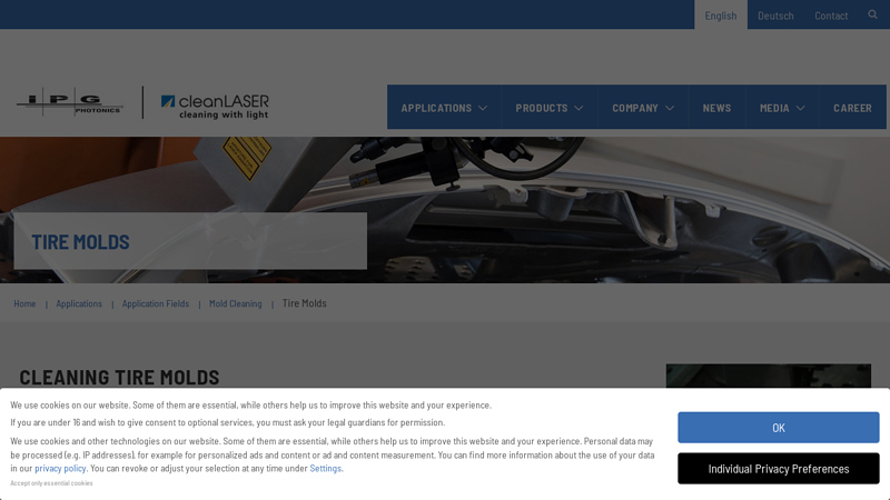 Cleaning tire molds and segments