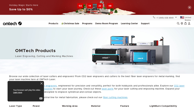 CO2 Laser Cutters and Engravers, Fiber Lasers, and More