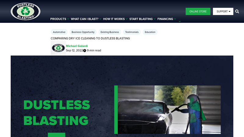 Comparing Dry Ice Cleaning to Dustless Blasting