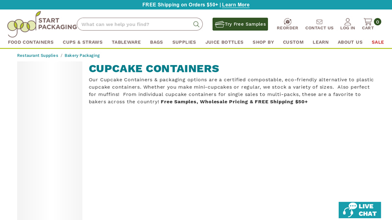 Compostable Cupcake Containers & Packaging