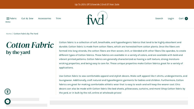 Cotton Fabric Online By The Yard