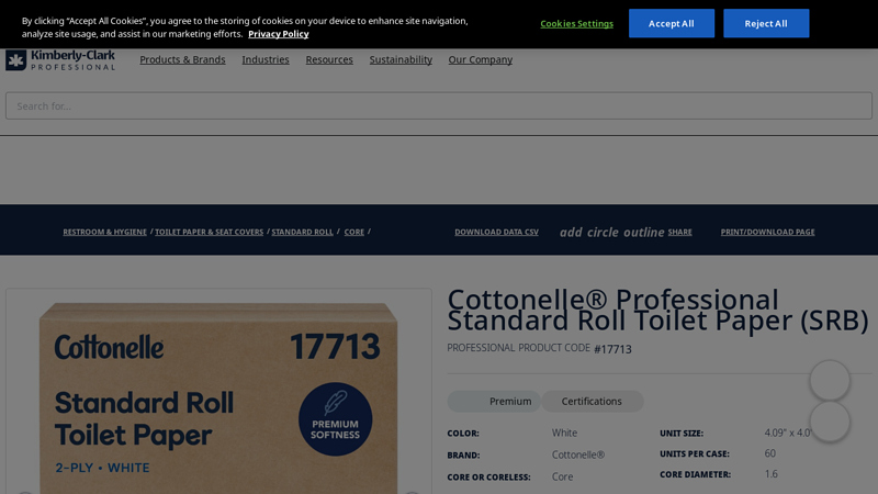 Cottonelle® Professional Standard Roll Toilet Paper, Bulk (17713 ...