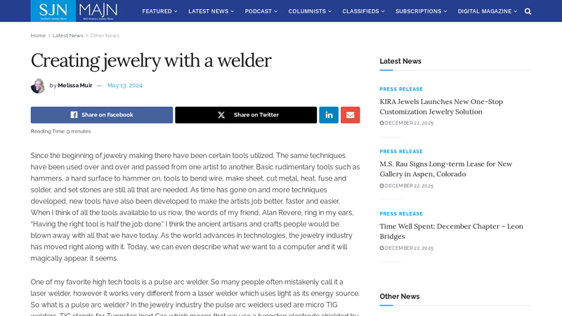 Creating jewelry with a welder