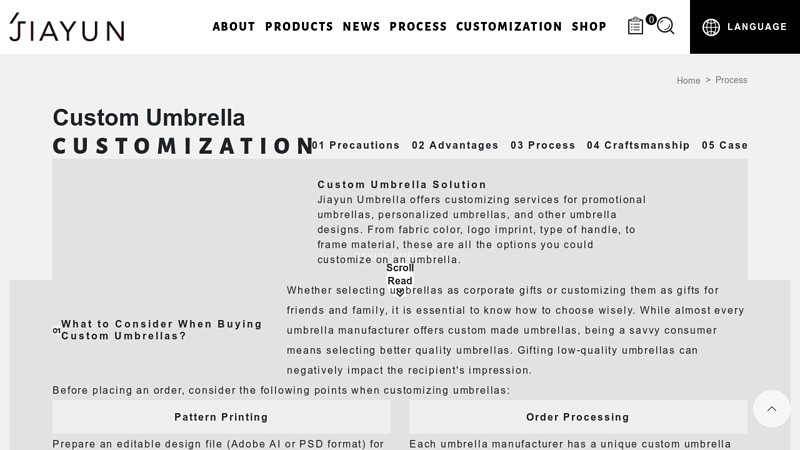 Custom Print Umbrella Solution