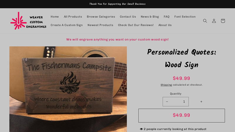 Custom Wood Burning Sign