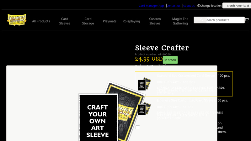 Customize your sleeves with the Sleeve Crafter