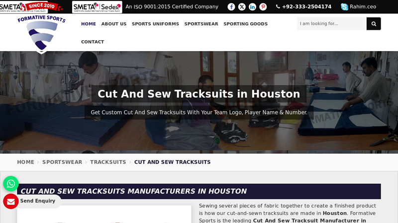 Cut And Sew Tracksuits Manufacturers in Houston