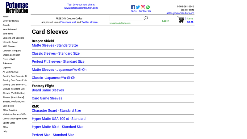 Deck Protector Sleeve Categories