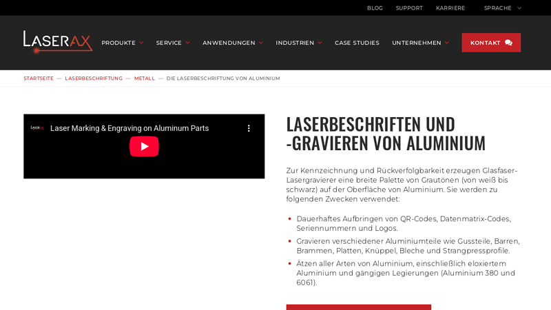 Die Laserbeschriftung von Aluminium