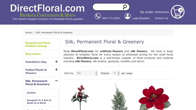 DirectFloral. Silk Flowers, Artificials, Wreaths