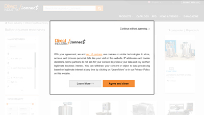 Butter churner machine - All industrial manufacturers - DirectIndustry