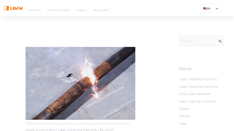 Efficient Wood Cleaning with a Laser Stain and Varnish Remover